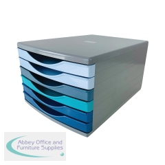 5 Star 6 Drawer Tower 180mm 6x30mm Cool Breeze/Grey FS676750