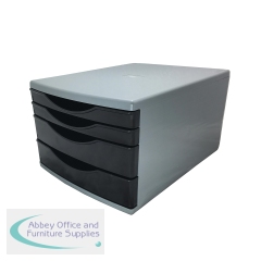 5 Star 4 Drawer Tower 180mm 2x30mm 2x60mm Classic Black/Grey FS676762