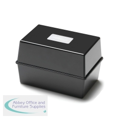 5 Star Card Index Box 6x4 Inch Black FS676812