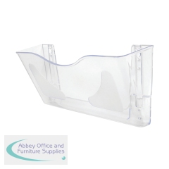 5 Star Wall Pocket Literature Holder with Wall Fixings A4 Landscape Crystal FS677401