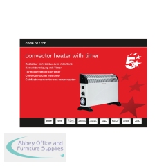5 Star Convector Heater 2000W with Timer White FS677756