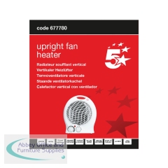 5 Star Upright Portable Fan Heater 2000W White FS677780