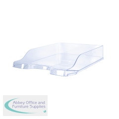 5 Star Contemporary Self Stacking Letter Tray Crystal FS677861