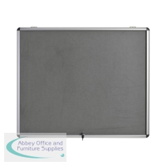 5 Star Glazed Fire Retardant Lockable Noticeboard 6x A4 Sheets Capacity Grey FS679346