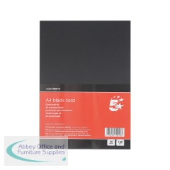 5 Star A4 Black Card 160gsm (Pack of 50)
