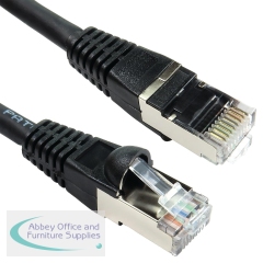 5 Star Cat6A S/STP LSOH Patch Cable Snagless 1m Black FS686934