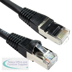 5 Star Cat6A S/STP LSOH Patch Cable Snagless 2m Black FS686948