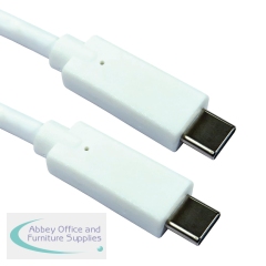5 Star USB-C to USB-C 10GBPS Cable 100W 1m White FS687015