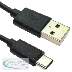 5 Star USB-C to USB-A Cable 480 MBPS 15W 1m Black FS687020