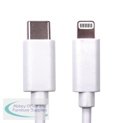 5 Star USB-C to Lightning Cable MFI Certified 2m White FS687023