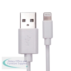 5 Star USB 2 to Lightning Cable MFI Certified 1m White FS687027