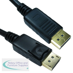 5 Star Locking DisplayPort Cable 3m Black FS687083