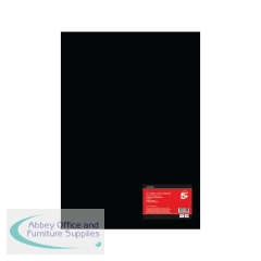 5 Star A1 Black Mountboard 1400 Micron (Pack of 10)