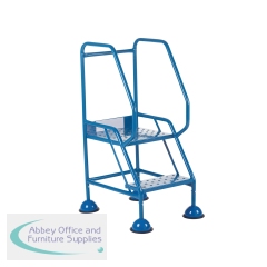 5 Star UK Domed Feet Punched 2 Tread Steps Blue FS687549