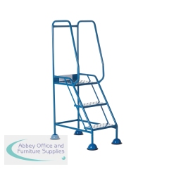 5 Star UK Domed Feet Punched 3 Tread Steps Blue FS687550