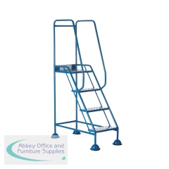 5 Star UK Domed Feet Punched 4 Tread Steps Blue FS687636