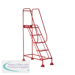5 Star UK Domed Feet Punched 5 Tread Steps Red FS687688