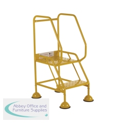 5 Star UK Domed Feet Punched 2 Tread Steps Yellow FS687733