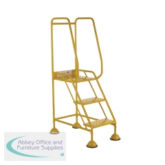 5 Star UK Domed Feet Punched 3 Tread Steps Yellow FS687737