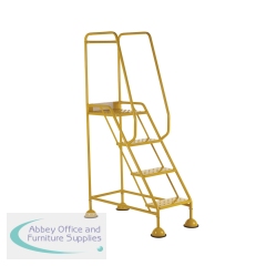 5 Star UK Domed Feet Punched 4 Tread Steps Yellow FS687739