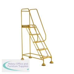 5 Star UK Domed Feet Punched 5 Tread Steps Yellow FS687743