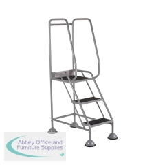5 Star UK Domed Feet Anti-Slip 3 Tread Steps Grey FS687749