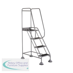 5 Star UK Domed Feet Anti-Slip 4 Tread Steps Grey FS687753