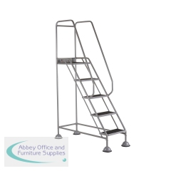 5 Star UK Domed Feet Anti-Slip 5 Tread Steps Grey FS687754
