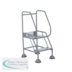 5 Star UK Domed Feet Punched 2 Tread Steps Grey FS687880