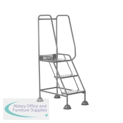 5 Star UK Domed Feet Punched 3 Tread Steps Grey FS687881