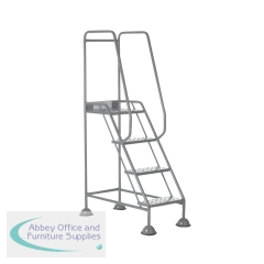 5 Star UK Domed Feet Punched 4 Tread Steps Grey FS687884