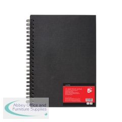 5 Star Hardback Spiral Sketchbook A3 Portrait 160gsm 50 Sheets FS688011