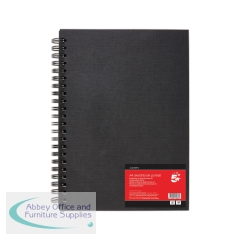 5 Star Hardback Spiral Sketchbook A4 Portrait 160gsm 50 Sheets FS688033