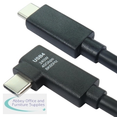 5 Star USB4 240W Cable 40GBPS Right Angle Connector 1m FS711314
