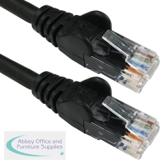 5 Star Network 6 LSOH Moulded Patch Lead 0.5m Black with LSZH Jacket FS711356