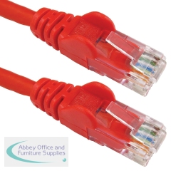 5 Star Network 6 LSOH Moulded Patch Lead 0.5m Red with LSZH Jacket FS711364