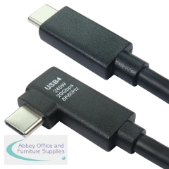 5 Star USB4 240W Cable 20GBPS Right Angle Connector 2m FS711367