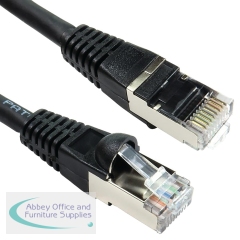 5 Star Category 6A SFTP Ethernet Patch Snagless Cable 0.5m Black FS711377