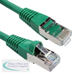 5 Star Category 6A SFTP Ethernet Patch Snagless Cable 0.5m Green FS711379