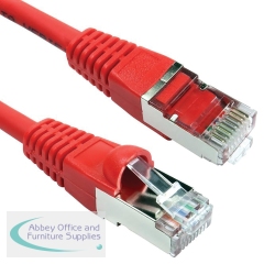 5 Star Category 6A SSTP Ethernet Patch Snagless Cable 0.5m Red FS711380