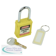 5 Star Standard Shackle Safety Lockout Padlock Yellow FS712544