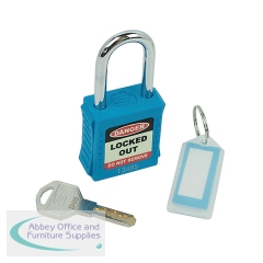 5 Star Standard Shackle Safety Lockout Padlock Blue FS712546