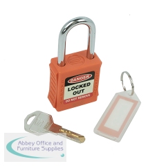 5 Star Standard Shackle Safety Lockout Padlock Orange FS712548