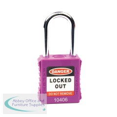 5 Star Standard Shackle Safety Lockout Padlock Purple FS712550