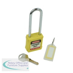5 Star Long Shackle Safety Lockout Padlock Yellow FS712552