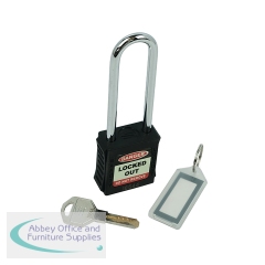 5 Star Long Shackle Safety Lockout Padlock Black FS712556
