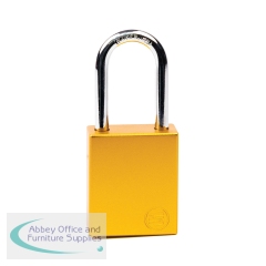 5 Star Aluminium Safety Lockout Padlock Yellow FS712566