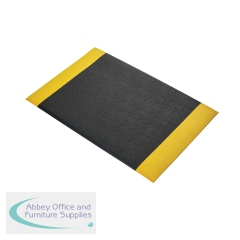 5 Star Anti-Fatigue Textured Top Mat 0.6 x 0.9m Black/Yellow FS712638