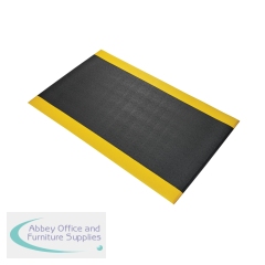 5 Star Anti-Fatigue Textured Top Mat 0.9 x 1.5m Black/Yellow FS712639