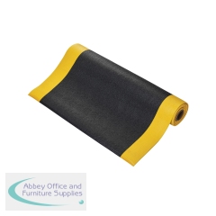 5 Star Anti-Fatigue Textured Top Mat 0.9 x 18.3m Black/Yellow FS712640